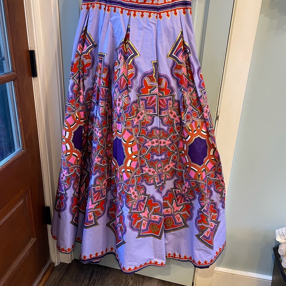 Vibrant Purple Patterned Skirt